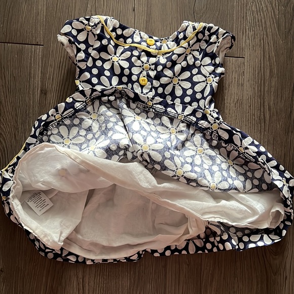 Gymboree 6-12 Months Blue & Yellow Floral Dress EUC - Picture 6 of 7